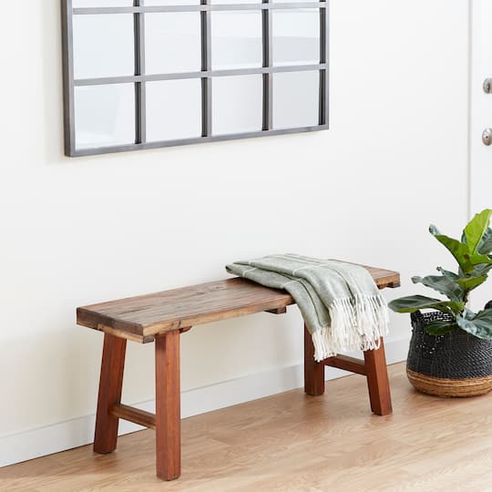 Brown Mahogany Industrial Bench